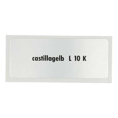  Stickerkleur "castillagelb L10K" voor Volkswagen Kever   - UF11068 