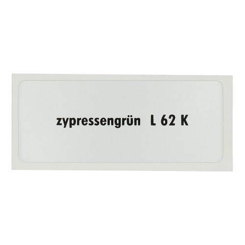  Stickerkleur "zypressengrün L62K" voor Volkswagen Kever   - UF11071 