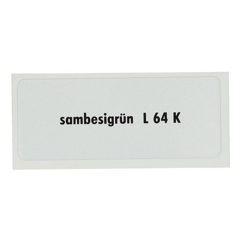  Sticker color "sambesigrün L64K" for Volkswagen Beetle   - UF11075 