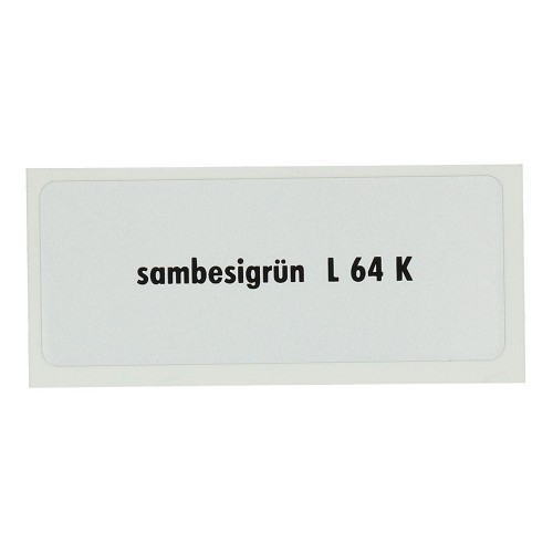  Sticker Aufkleber Farbe "sambesigrün L64K" für Volkswagen Beetle   - UF11075 