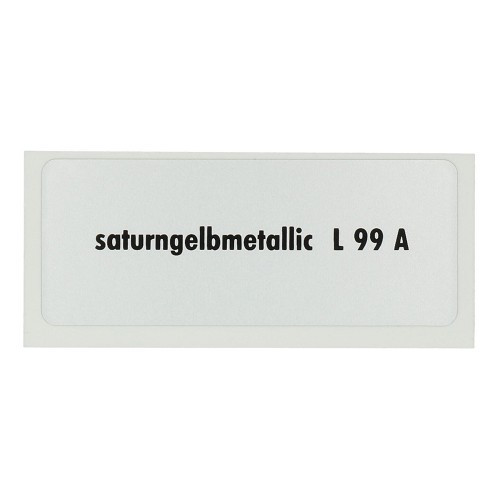  Sticker Aufkleber Farbe "saturngelbmetallic L99A" für Volkswagen Beetle   - UF11076 