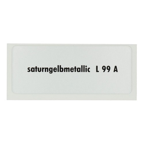  Sticker autocollant couleur "saturngelbmetallic L99A" pour Volkswagen Coccinelle   - UF11076 