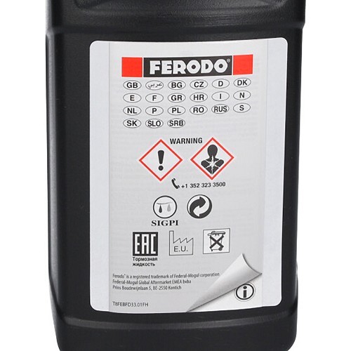 Liquide de frein DOT 4, 1L - Ferodo