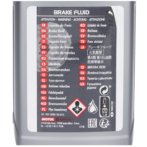 Brake and clutch fluid MOTUL RBF 660 Factory Line DOT 4 - 100% synthetic - 500ml - UH27014