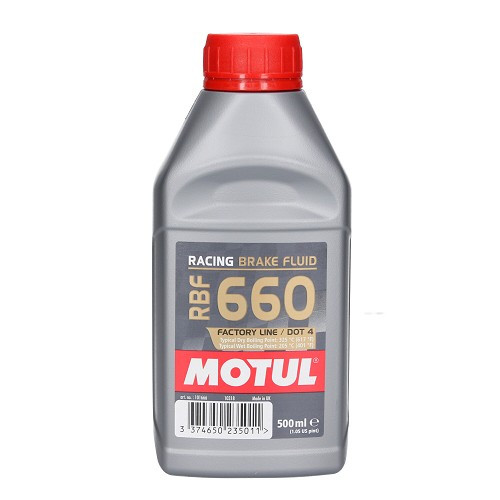 Líquido de frenos y embrague MOTUL RBF 660 Factory Line DOT 4 - 100% sintético - 500ml