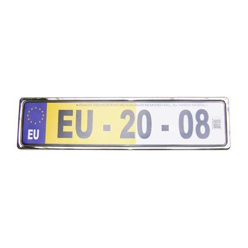 1 License plate support stainless chrome pulish