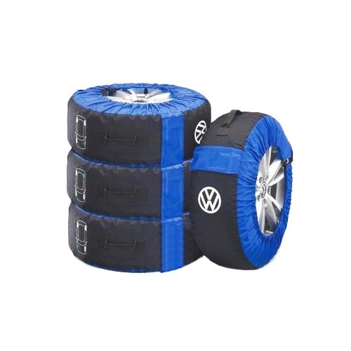 Juegode 4 fundas de neumático para almacenamiento, con siglas VW