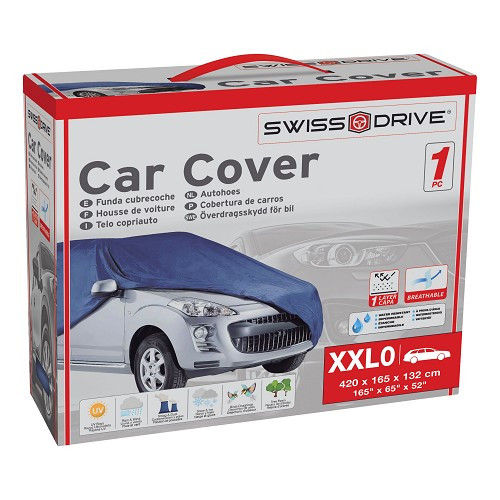 Cobertura exterior para automóvel 4,20 x 1,65 x 1,30 nylon azul - UK40102