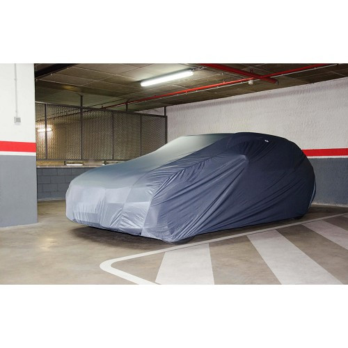 Car cover 490x195x145cms velvet Dark grey - UK40106