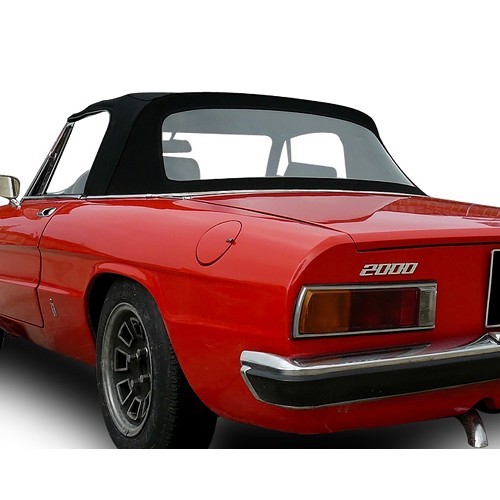  Zwarte Alpaca motorkap voor Alfa Romeo Spider Duetto (1969-1994) - UK50030 