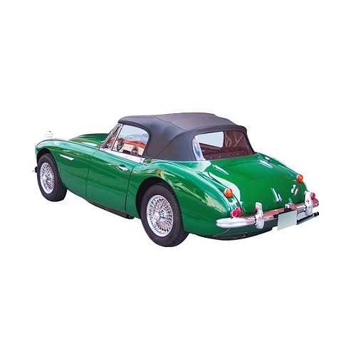  Verdeck aus schwarzem Alpaka für Austin Healey 3000 (1963-1968) - UK50040 