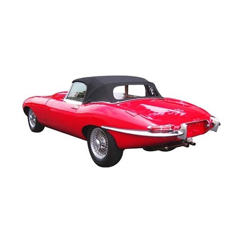  Verdeck aus schwarzem Alpaka für Jaguar E-Type (1961-1971) - UK50044 