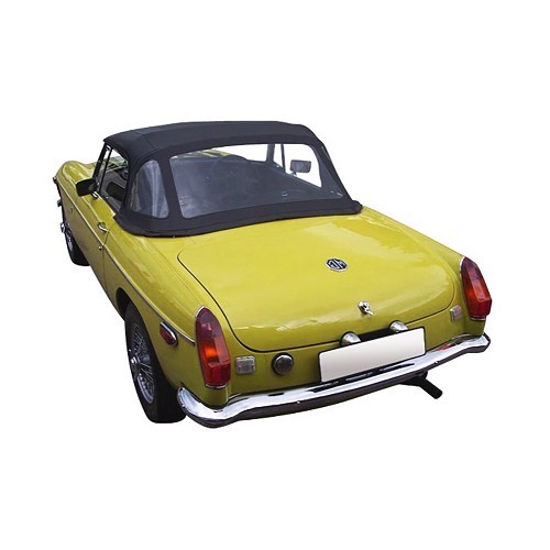  Black vinyl convertible top for MGB (1971-1976) - UK50060 