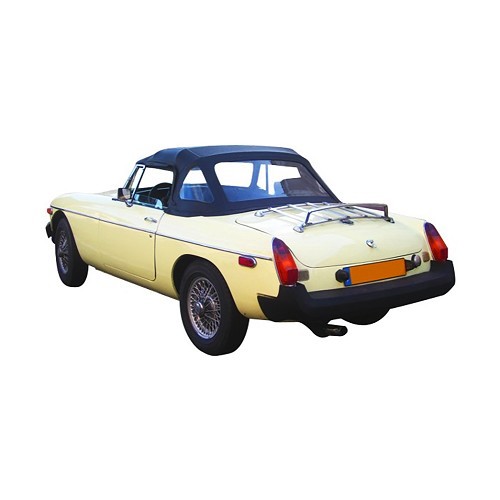 Black vinyl convertible top for MGB (1977-1980) - UK50062