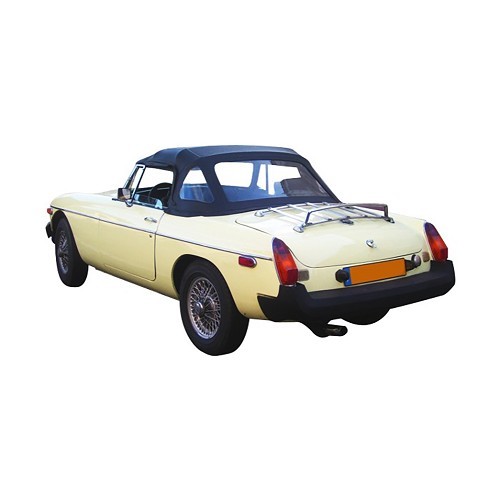  Black alpaca convertible top for MGB (1977-1980) - UK50066 