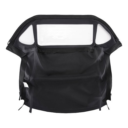 Black Alpaca convertible top for MGB (1963-1970) with folding hoops - UK50072