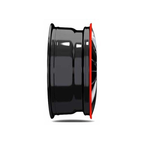 Cerchione RONAL R54 MCR nero lucido/bordo rosso 16 pollici 4 x 100 ET 38 - UL20195