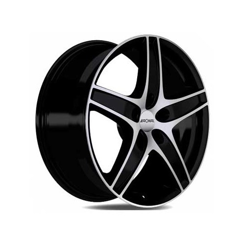 RONAL R48 Black / Polished side wheel rims, 17 inches 5 x 100 ET 35 - UL20265
