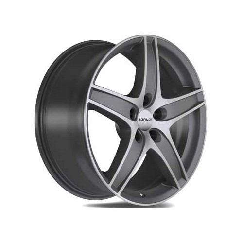 1 Llanta RONAL R48 Titanio / Cara pulida 16 pulgadas 5 x 100 ET 35 - UL20270