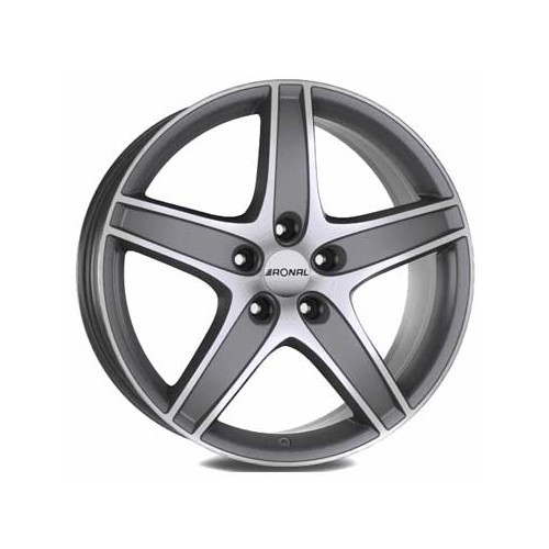  RONAL R48 Titanium / Polished side wheel rims, 16 inches 5 x 100 ET 35 - UL20270 