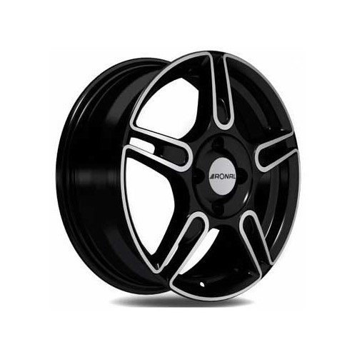 RONAL R52 Black / Polished side wheel rims, 16 inches 4 x 100 ET 38 - UL20330