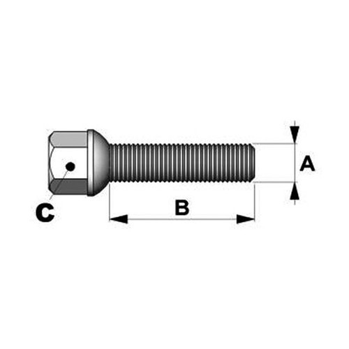  Parafuso de esfera mais longo 14 x 1,5 x 27 mm - UL30604 