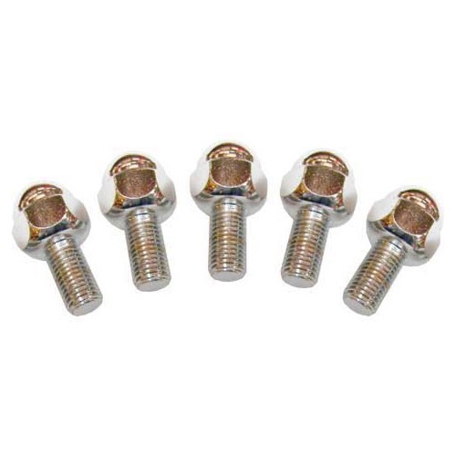  Juego de 5 tornillos de rueda cromados M12 x 1,5 - 22 mm - UL30605 