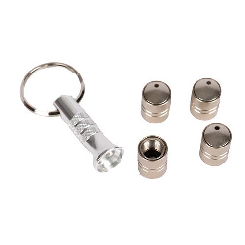  Spinning Antivol valve caps, Titanium color - set of 4 - UL30810 