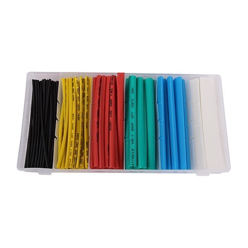 Assortment of 100 coloured shrink tubes