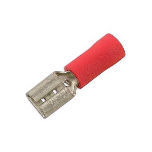  100 terminales hembra - rojo - 0.5 mm² => 1.5 mm² - UO10042 