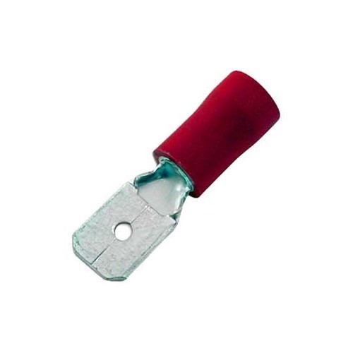 Male Blade 6.3 mm Red Pk 100 - UO10127