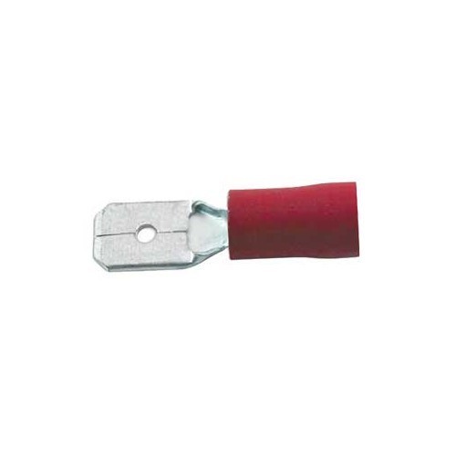  100 terminales macho-6.3 mm rojo - UO10127 