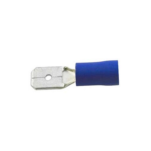 100 terminales macho-6.3 mm azul