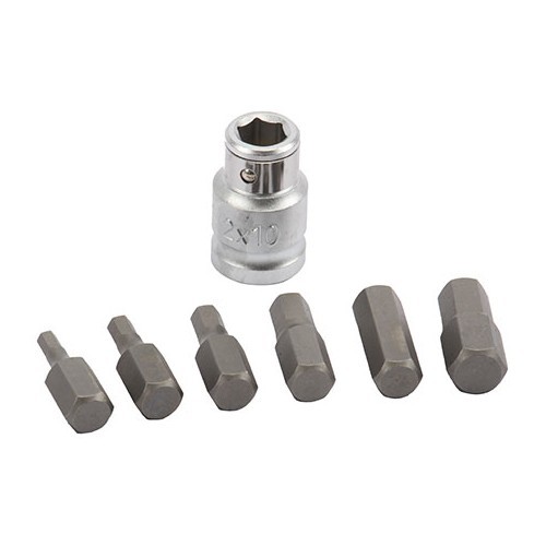  Inserti esagonali a 6 punte con adattatore - 4 -> 12 mm - UO10492 