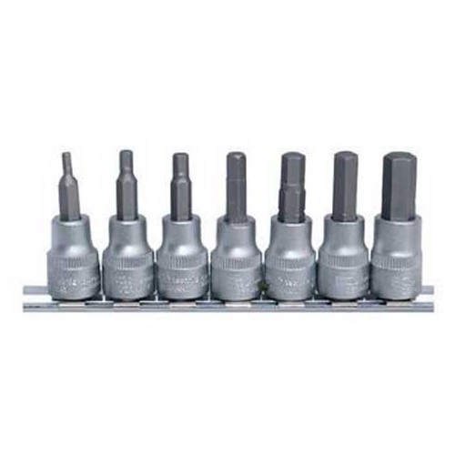  7-piece Bit Socket Set, Internal Hexagon, 3/8" - UO10498 