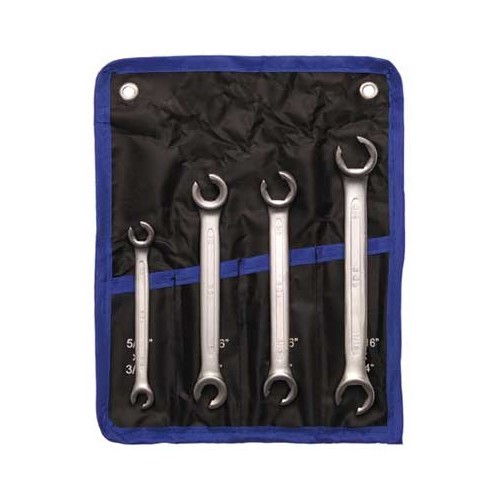  4-piece Flare Nut Spanner Set, 15° Offset, Inch - UO10868 