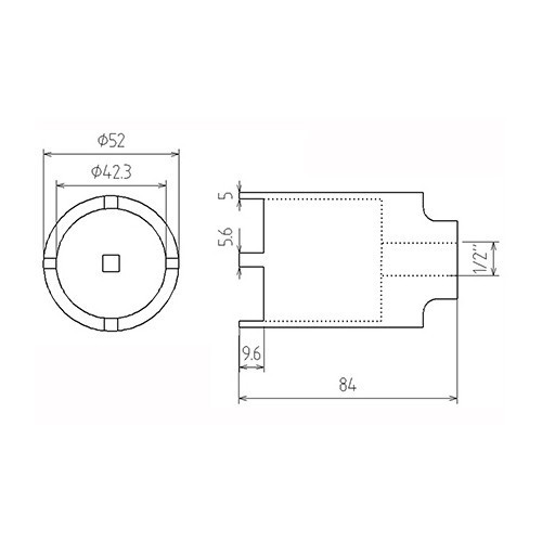 Pin Wrench for SuspensionJoints, Citroën / Peugeot - UO12159