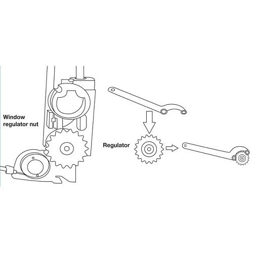  Clé pour vitre pour BMW Mini Cooper - UO20168-3 