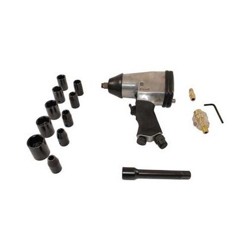 16-piece 1/2" Air Impact Wrench Hobby Kit, 320 Nm