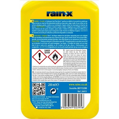  Parapioggia RAIN-X - flacone - 200ml - UO20330-1 