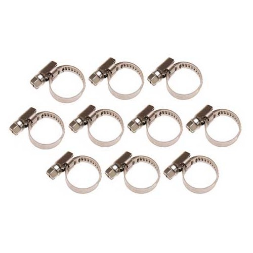 Hose Clamp, 8x12 mm, Stainless Steel, 10 pcs.