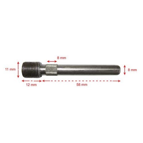  Scharnierpen met schroefdraad voor spiegelbevestiging - UO40230 