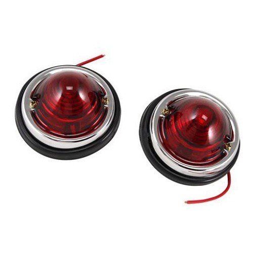 Chrome-plated red parking lights
