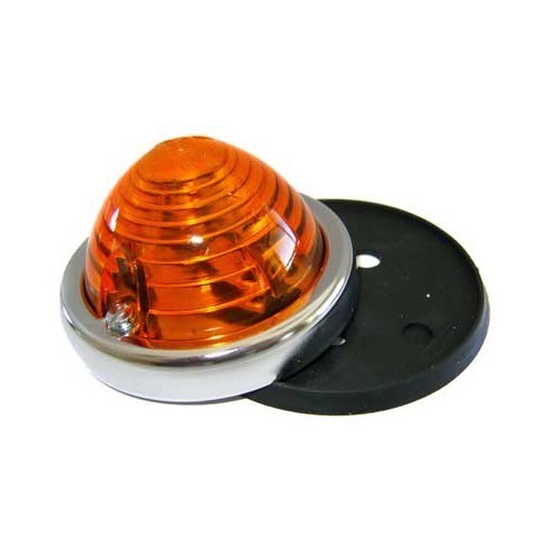 Oranje lampen met chromen rand - Paar - UO60600