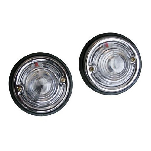 White chrome contour lights - Pair