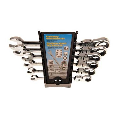 Set of ratchet wrenches - 8 to 19 mm - 6 pieces - UO70850