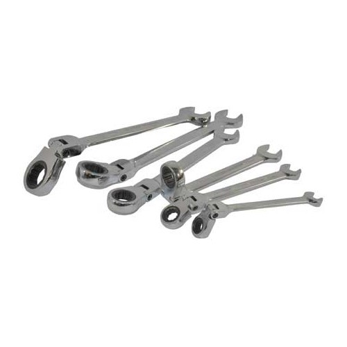 Set of ratchet wrenches - 8 to 19 mm - 6 pieces - UO70850