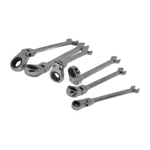 Ratchet spanner set - sizes in inches - 6 pieces - UO70852