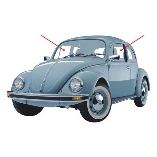  Clear front window left or right for Volkswagen Beetle 65-&gt; - VA00109 