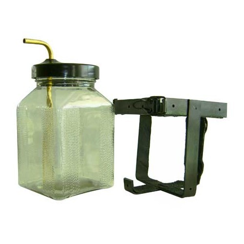 Vintage glass windscreen washer fluid reservoir - VA01450